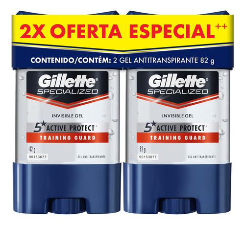 Oferta Desodorante Gillette Gel X 82g X 2und