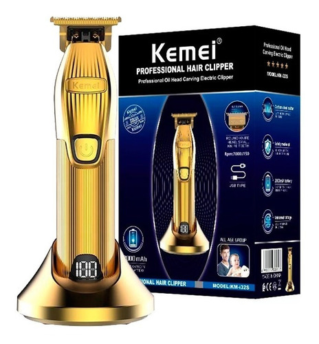 Patillera Kemei Km-i32s Dorada 100v/240v Barberia