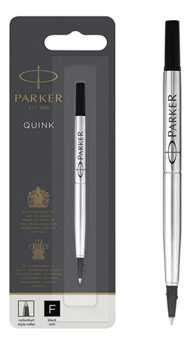 Repuesto Pluma Roller Ball Parker Bolígrafo Punto Fino Negro