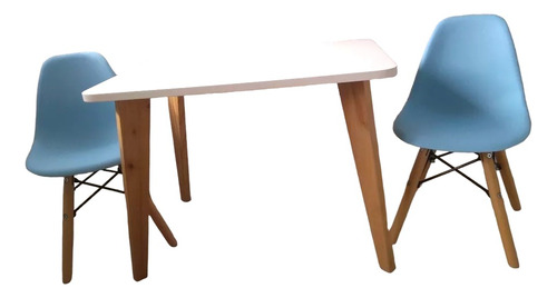 Mesa Mas Sillas Eames  Y Mesa Nórdica Paraíso Y Mdf Laqueado