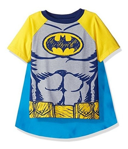 Warner Bros. Superman & Batman Toddler Boys' Cape T-shirt Se