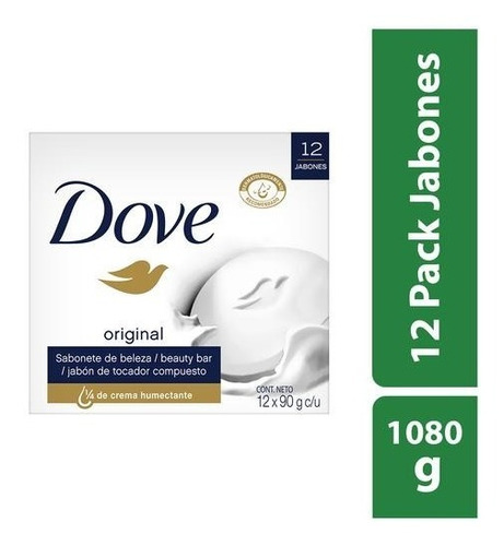 Dove Jabón Barra 12 Unidades90g - g a $669