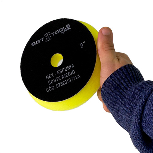 Kit 3 Boina Polimento Roto Orbital Amarelo Corte Médio 5