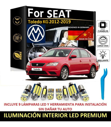 Kit Iluminación Interior Premium Led Seat Toledo 2012-2019