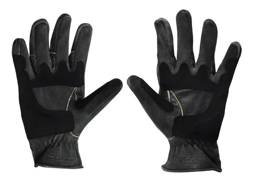 Guantes Retro Con Protectores Para Moto, Negro, Kromtek 