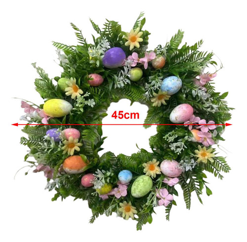 Corona Huevos Pascua Guirnalda Puerta Estilo D