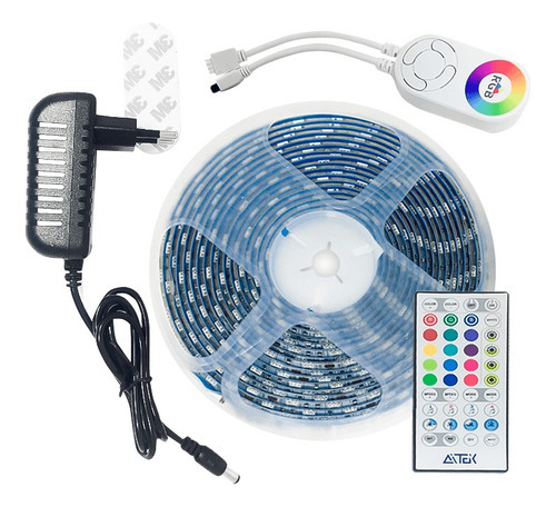 Kit Fita De Led Rgb Smart Wifi Inteligente 5 Metros Bivolt Cor da luz Fita de Led Rítmica Inteligente [RGB