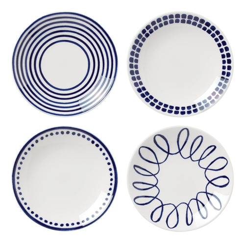 Spade Ks Charlotte St 4 Plato Tidbit Plate 1.75 Color Azul