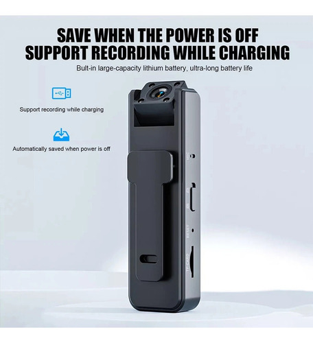 Cámara Mini 1080p Portátil Con Visión Nocturna Y Rotación