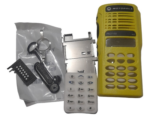 Carcasa Motorola Pro7150 Con Pantalla Amarilla
