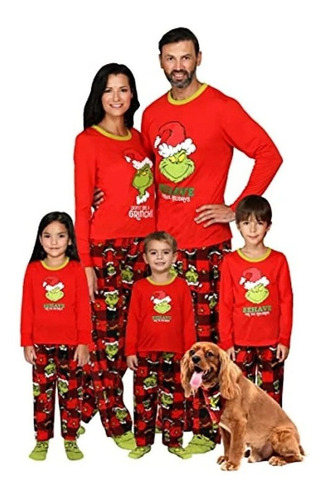 Un Traje De Pijama De Navidad Familiar Con Grinch