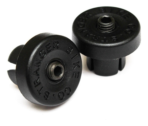 Par De Bar Ends Stranger Tapones Para Manubrio Bmx Negros