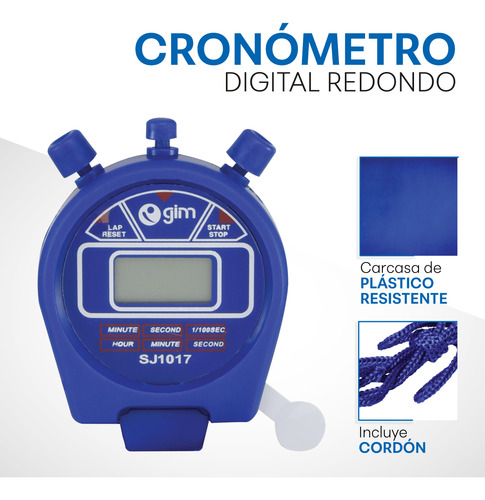 Cronometro Digital Redondo Sj1017 Ecom