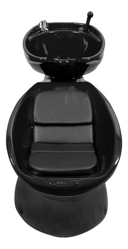Cadeira De Lavar Cabelo Neon Cuba Móvel - Sem Aquecedor Cor Bullon - Preto