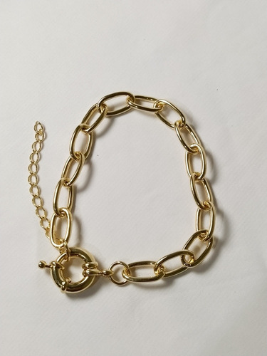 Pulseira Correntaria Fecho Bóia E Pingente Leão