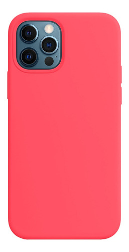 Case Capinha Compatível C/ iPhone 12 E 12 Pro Diversas Cores Cor Rosa Neon