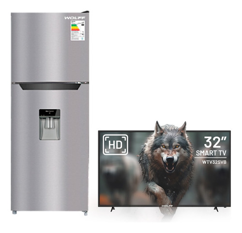 Wolff - Refrigeradora No Frost De 345l + Smart Tv 32  Hd