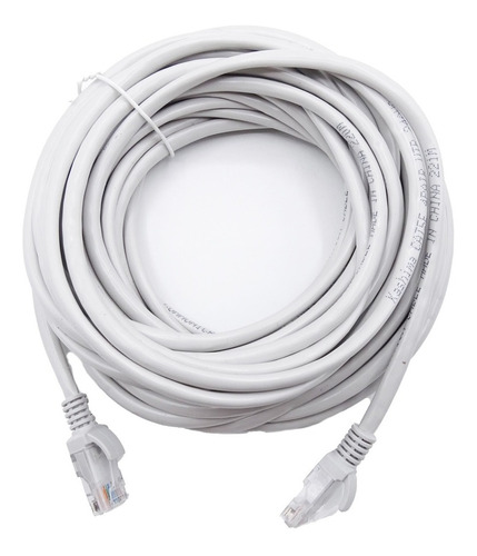 Cable De Red Patch Cord Cat5e Gris 15 Mts Kashima