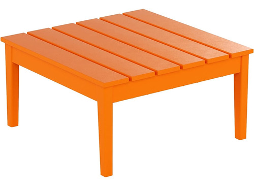 Mesa De Jardín Para Exteriorescuadrada Baja Color Naranja