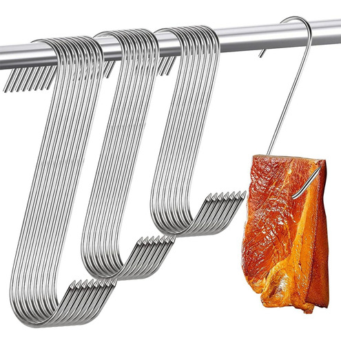 Gancho Para Carne Colgante De Acero Inoxidable 30 Piezas