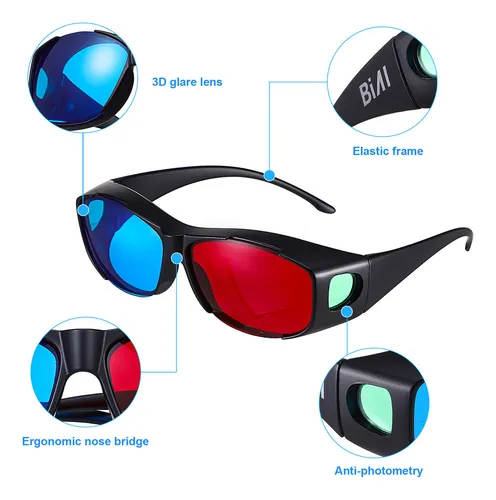 F Gafas Para Ver Películas En 3d, Rojas, 3 Unidades, 5