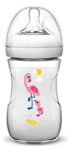 Mamadeira Petala 260ml Flamingo Philips Avent Scf070/21- Cor Transparente