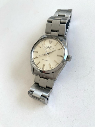 Reloj Rolex Air King Oyster Perpetual 34 Mm Full Set Plateado Plateado Beige (Usado)