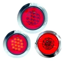Comprar Plafon Redondo Cromado De 14 Led Cuarto Stop Camion Trailer