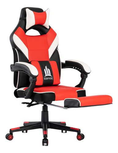 Silla Gamer Con Cojines Lumbares Y Reposa Pies Inclinable