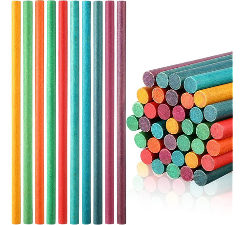 ~? 50 Pack Kids Rhythm Sticks Bulk Colored Wood Lummi Sticks