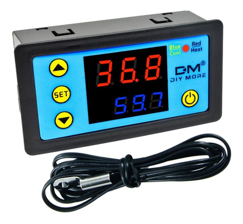 Termostato Lcd Controlador De Temperatura Dual  Sensor W3231