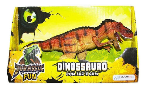 Dinossauro Com Luz E Som Multikids Br1466 - Marrom