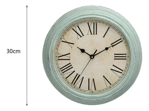 Reloj De Pared Vintage, Grandes Números Romanos,