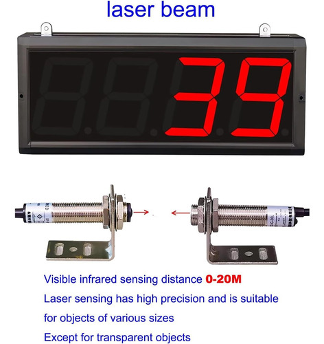 Contador Led Digital Con Sensor De Conteo Hasta 9999