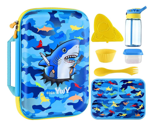 Bdbkywy Lonchera Con Diseño De Tiburón 3d Para Niños, Bolsa