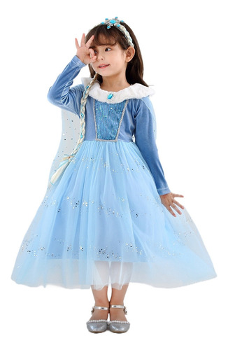 Vestido De Fiesta De Cumpleaños De Elsa Princess Girl Frozen