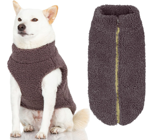 Chaleco Tipo Suéter Para Perros Gooby Sherpa Warm Fuzz, Gris