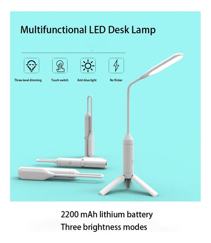 Lámpara Flexible Recargable Usb Escritorio Estudio Dibujo