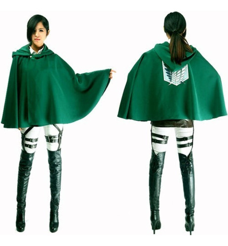 Attack On Titan Shingeki No Kyojin Capa Con Capucha Cosplay A