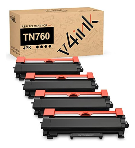 4pk Toner Compatible Tn760 Repuesto Para Tn760 Tn730 Tn770 R