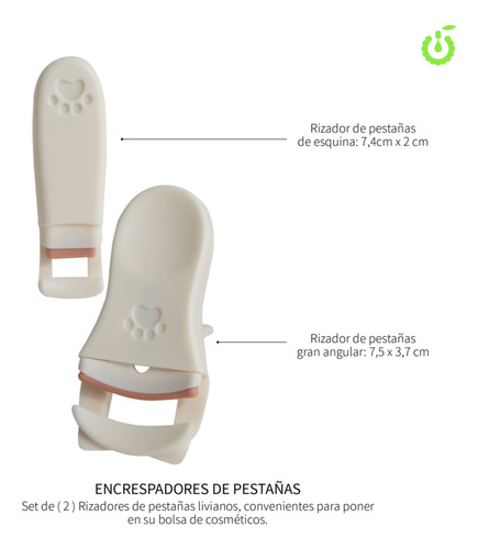 Kit Arqueador De Pestañas Coldrose Cherimoya Profesional Rosa