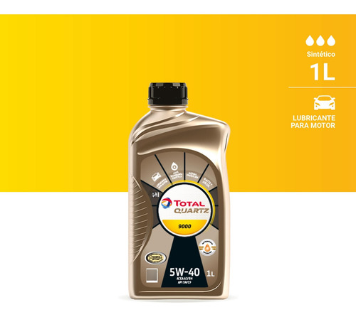 Aceite Total Quartz 9000 5w40 Sintético 1 Litro
