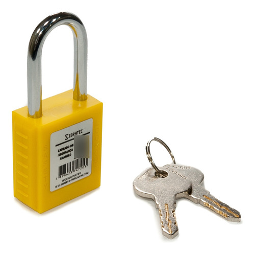 Cadeado De Segurança Multiuso Amarelo Dbs Lock Nr12 Sibratec