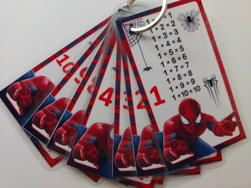 Llavero De Las Tablas De Multiplicar Spiderman