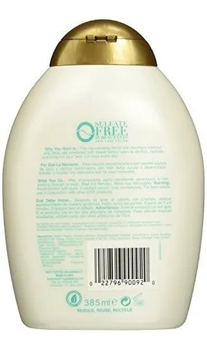 Paquete De Rizos De Coco, ChampĂș Y Acondicionador Organix Qu