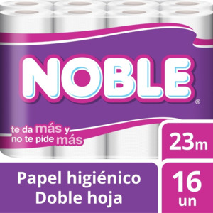 Papel Higiénico Noble Doble Hoja 16 Un 23 Mt