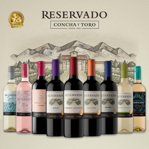 Vinho Tinto Chileno Carmenere Reservado 750ml Concha Y Toro