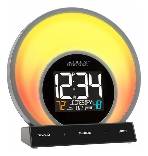 Reloj Despertador Luz Humor Temperatura Humedad Color Negro