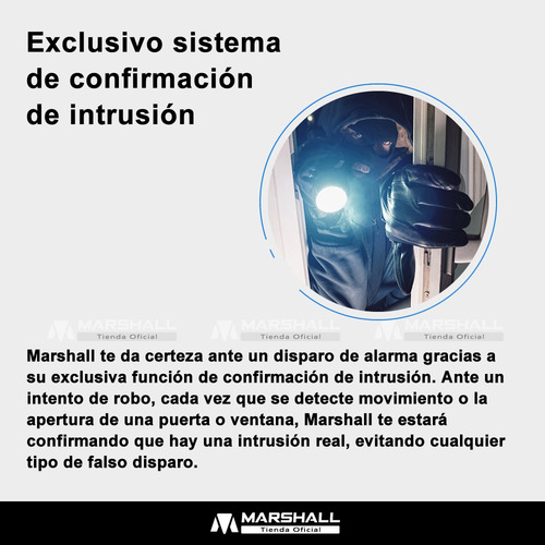 Kit Alarma Inalámbrica Marshall 4g Wifi Casa Sirena Interior Blanco