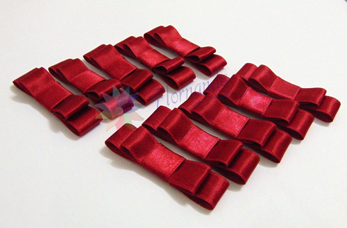50 Laços Duplo Em Cetim Nº2 10mm Bem Casado, Convites